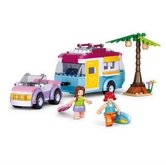 Building Blocks Girl´s Dream Series - Car with Caravan