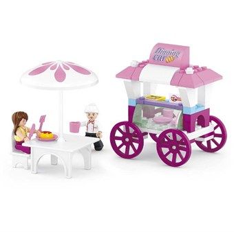 Building Blocks Girl´s Dream Series - Food Stall - Trolley