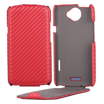 Carbon Case for HTC ONE X (Red)