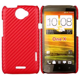 Corbon Cover HTC ONE X (Red)