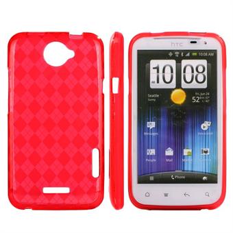 Checkered Cover HTC ONE X (Red)