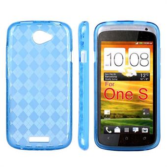 Checkered Cover HTC ONE S (Blue)