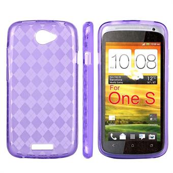 Checkered Cover HTC ONE S (Purple)