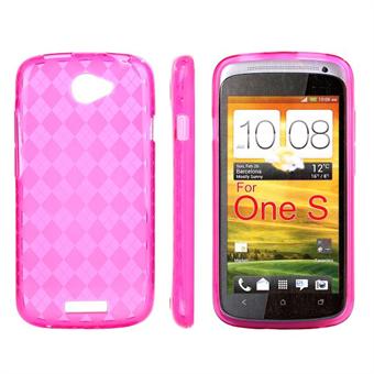 Checkered Cover HTC ONE S (Pink)