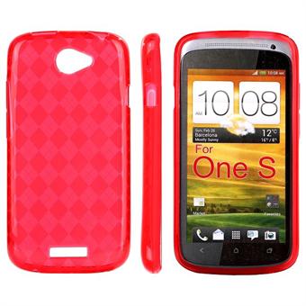 Checkered Cover HTC ONE S (Red)