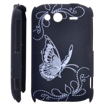 HTC Wildfire S Butterfly cover (Black)