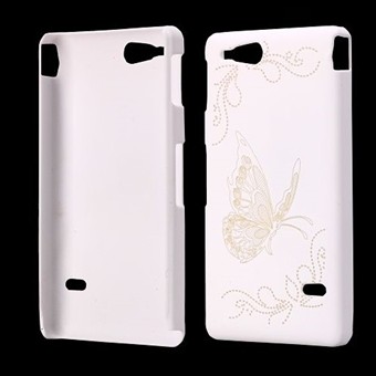 Bling Butterflies Cover Xperia Go (White)