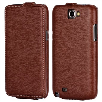 Flip Leather Case for Note 2 (Brown)