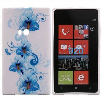 Design Silicone Cover for Lumia 920 (Blue Flow)