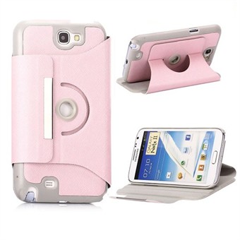 360 ° Rotating Galaxy Note 2 Case (Pink)