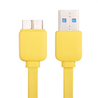 Flat USB 3.0 Charge / Sync Cable 1M (Yellow)