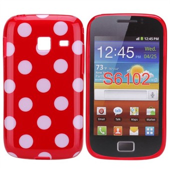 Dog Pattern Silicone Cover Galaxy Y Duos (Red)