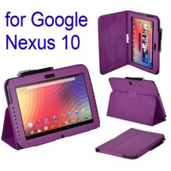 Google Nexus 10 Tablet Leather Case (Purple)