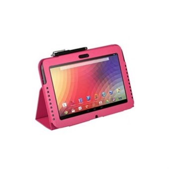 Google Nexus 10 Tablet Leather Case (Pink)