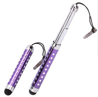 Universal Crystal Stylus Touch Pen (Purple)