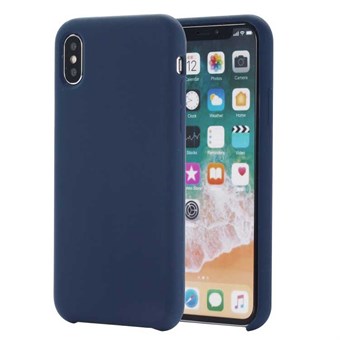 Smooth Silicone Cover for iPhone XS Max - Blue