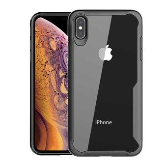 Transparent Cover in PC with Shockproof Edges in TPU for iPhone XS Max - Black