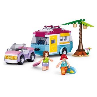 Building Blocks Girl´s Dream Series - Caravan and Car