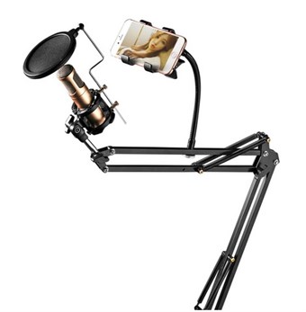 Microphone incl. Phone holder M. Boom arm for table / 80 cm