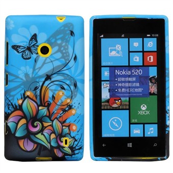 Design Silicone Cover for Lumia 520 (Neon Blue)