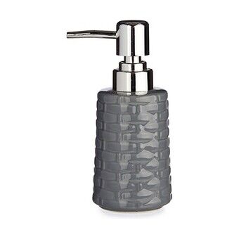 Soap Dispenser Grey Ceramic Metal 350 ml (6 Units)