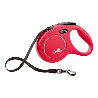 Dog Lead Flexi New Classic Red Pink XS