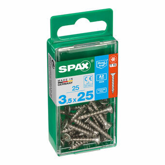 Screw Box SPAX Wood Stainless steel Flat head 25 Pieces (3,5 x 25 mm)