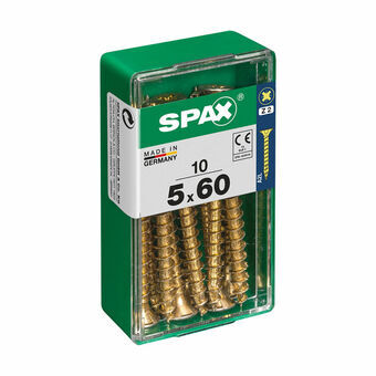 Screw Box SPAX Yellox Wood Flat head 10 Pieces (5 x 60 mm)