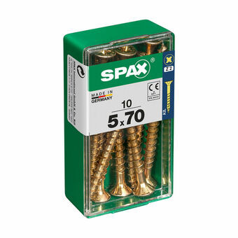 Box of screws SPAX 4081020500701 Flat head 5 x 70 mm 5,0 x 70 mm (10 Units)