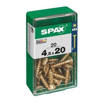 Box of screws SPAX Yellox Wood Flat head 20 Pieces (4,5 x 20 mm)