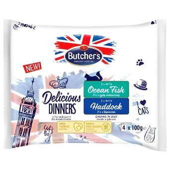 Cat food Butcher\'s Delicious Fish 4 x 100 g