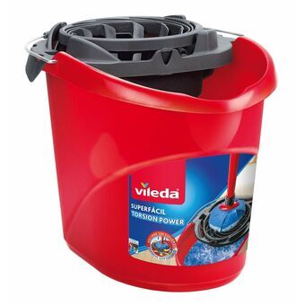 Cleaning bucket Vileda Torsion Power Drainer Red polypropylene (10 L)