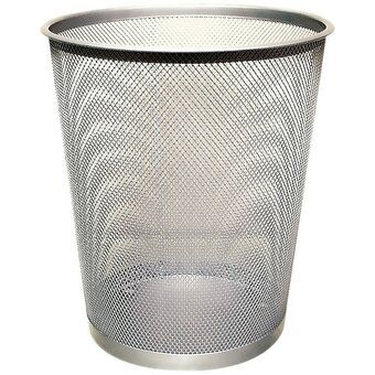 Rubbish bin Q-Connect KF00849 Grey Metal 19 L