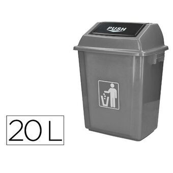 Rubbish bin Q-Connect KF16748 Grey Plastic 20 L