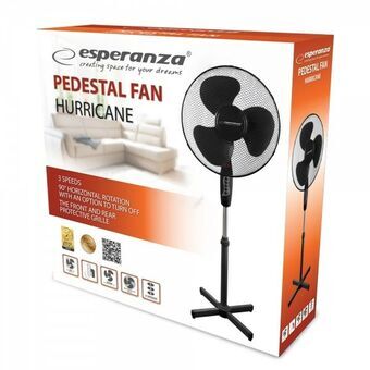 Freestanding Fan Esperanza EHF001KK Black 50 W