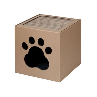 Scratching Post for Cats Carton+Pets Netti Bronze Cardboard 35 x 35 x 35 cm