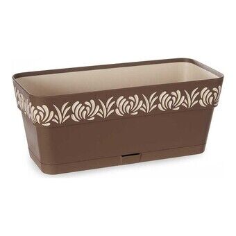 Self-watering planter Gaia Brown Plastic (13,3 x 12,3 x 29,3 cm)