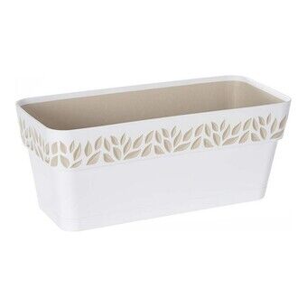 Self-watering planter Cloe White Plastic (13 x 12 x 29 cm) (13,3 x 12,3 x 29,3 cm)