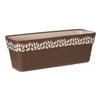 Self-watering planter Cloe Brown Plastic (19 x 17 x 49,5 cm)