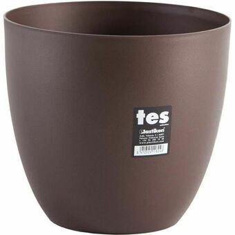 Plant pot Plastiken TES M236853 Bronze polypropylene Ø 22 cm