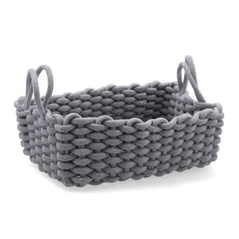 Decorative basket Vinthera Moa Grey Cotton 35 x 25 x 13 cm