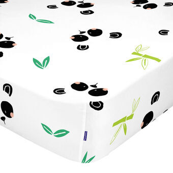 Fitted bottom sheet HappyFriday Moshi Moshi Panda Garden Multicolour 90 x 200 x 32 cm