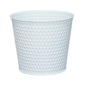 Plant pot Versa Zink White 18,5 x 16 x 18 cm Metal