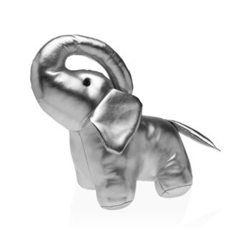 Door stop Versa Silver Elephant Textile 16 x 29 x 25 cm