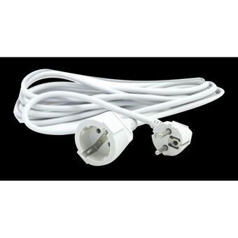 Extension Lead Schuko Silver Electronics White