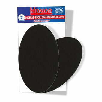 Thermo-adhesive patches Hidalgo Elbow Support Knee Pad Black 15,5 x 9,5 cm 2 Units