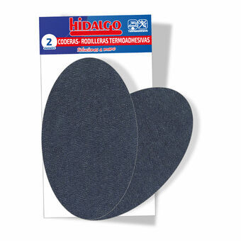 Thermo-adhesive patches Hidalgo Elbow Support Knee Pad Blue Jeans 15,5 x 9,5 cm 2 Units