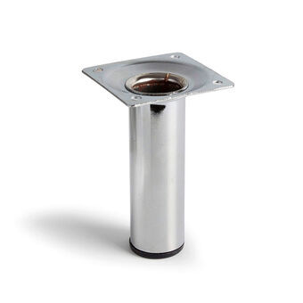 Feet Rei 401g Chromed Cylindrical Silver Steel Modern (Ø 3 x 10 cm)