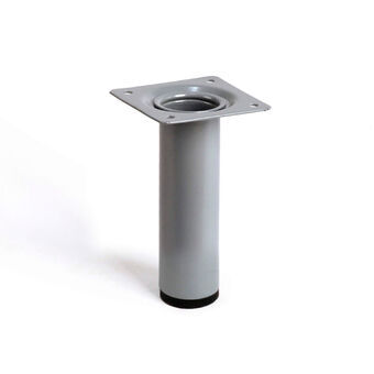 Feet Rei 401g Matt Chromed Cylindrical Silver Steel Modern (Ø 3 x 10 cm)