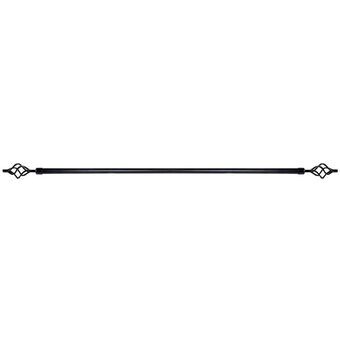 Curtain Bar DKD Home Decor Black Metal (160 x 16 x 16 cm)